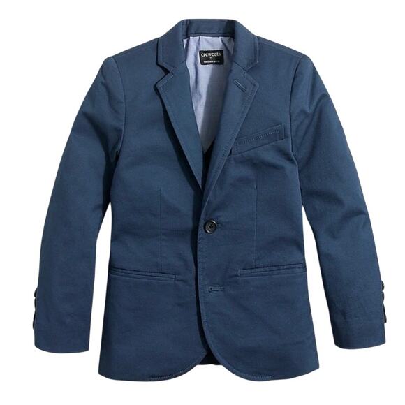 J.Crew Crewcuts Boy's Thompson Suit Jacket Flex Chino Navy Blue Size 10 NWT - Picture 1 of 9